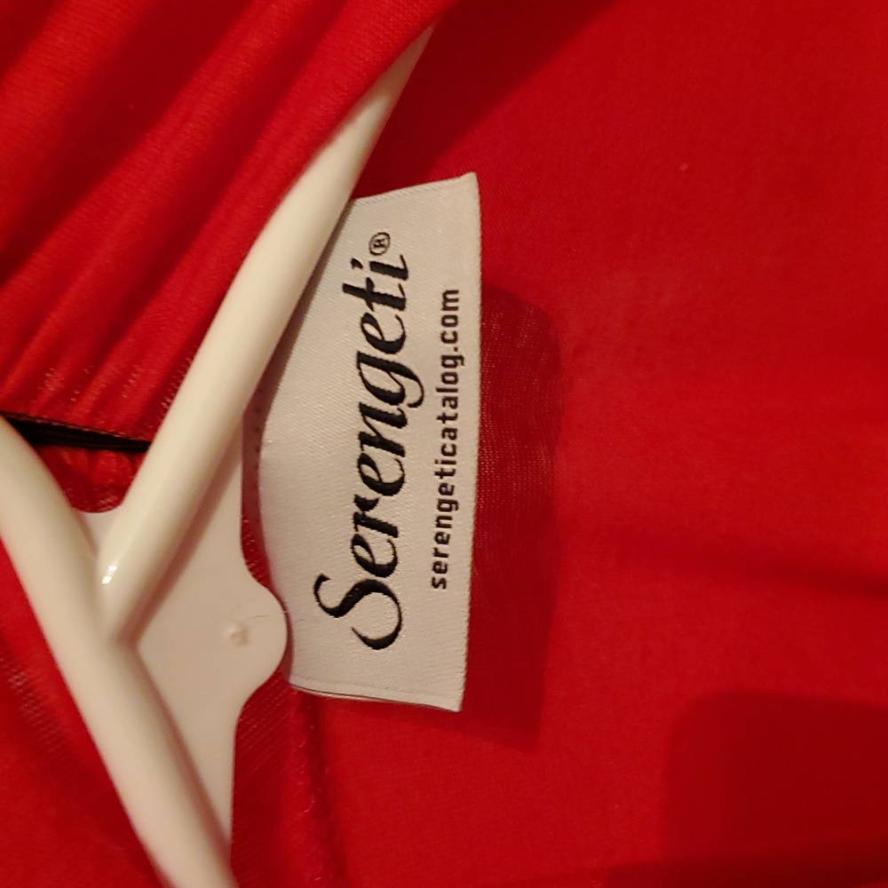 Serengeti 2X Cardigan Top With Built In Shirt Red Zebra Print Bling - Picture 6 of 12